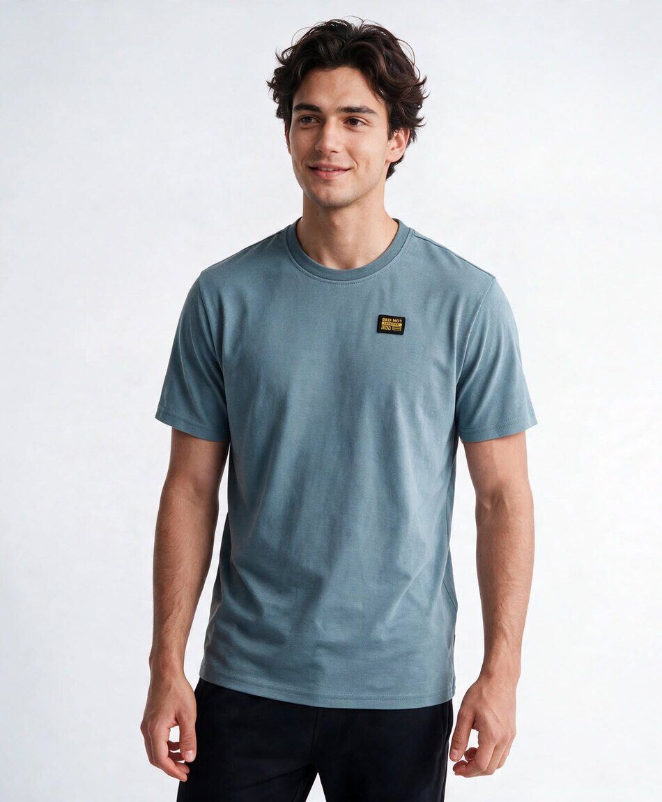Remera hombre lisa logo