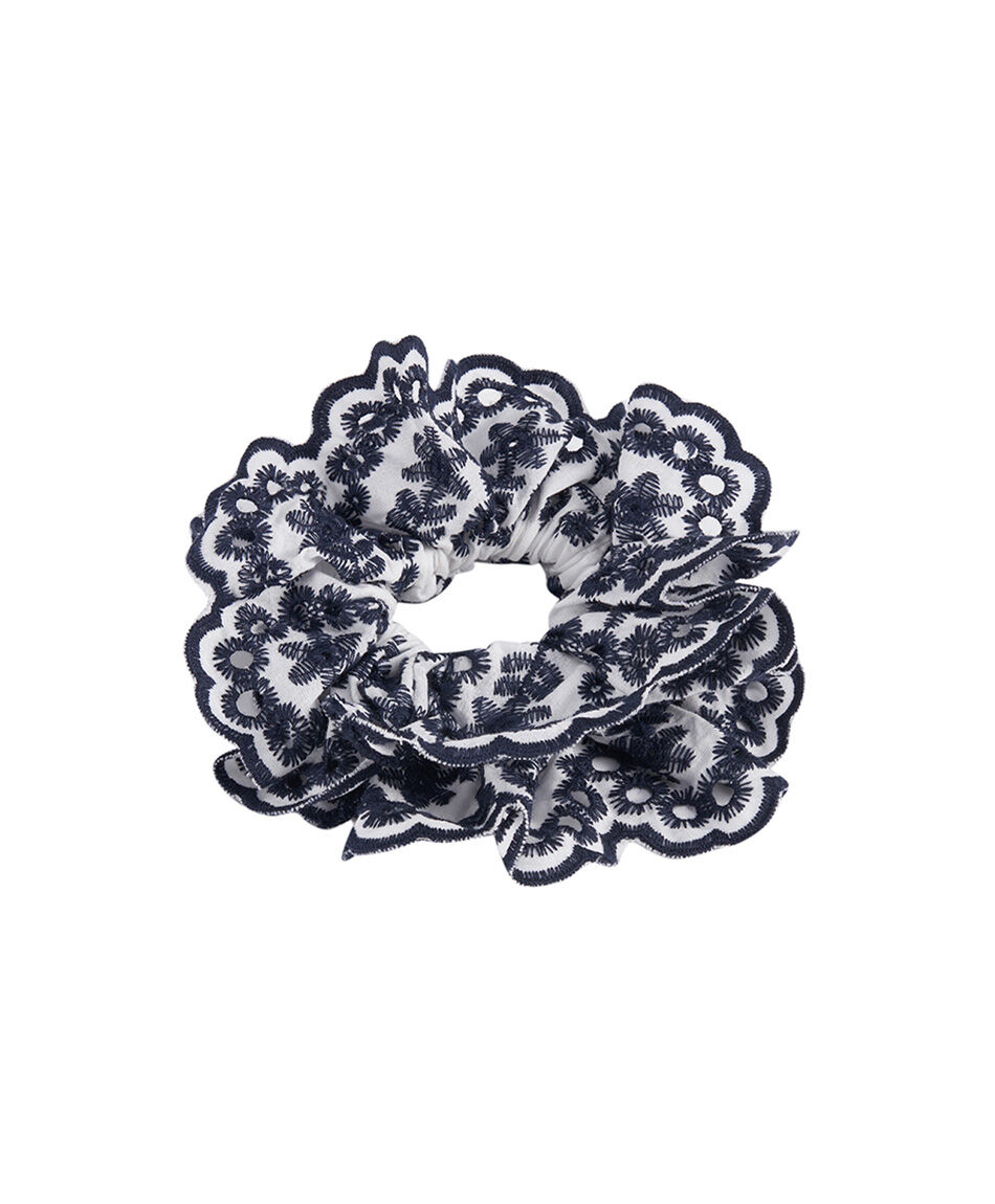 Scrunchie mujer bordado