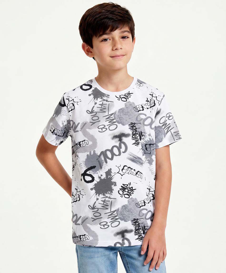 Remera ni&ntilde;o graffitis