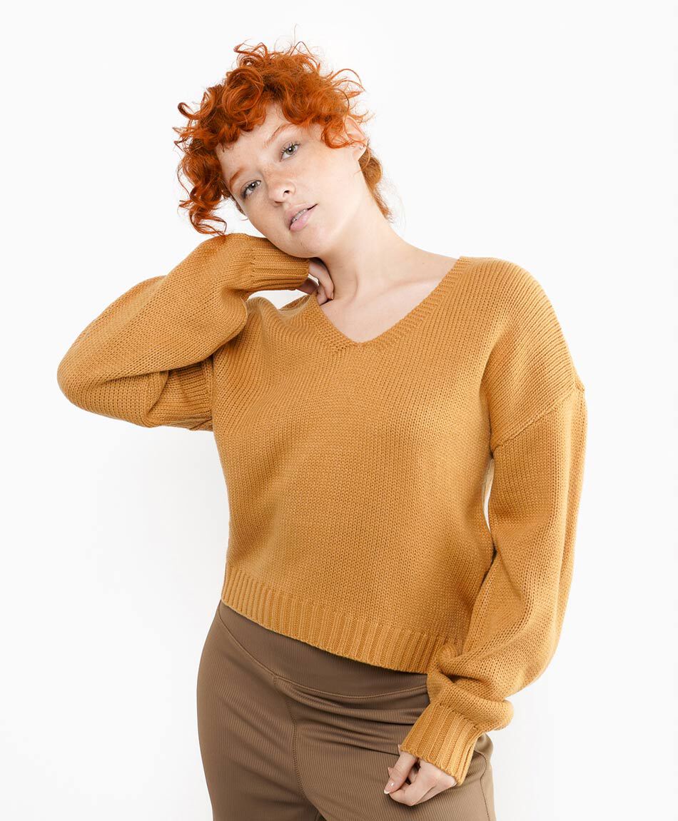 Sweater mujer lana orange