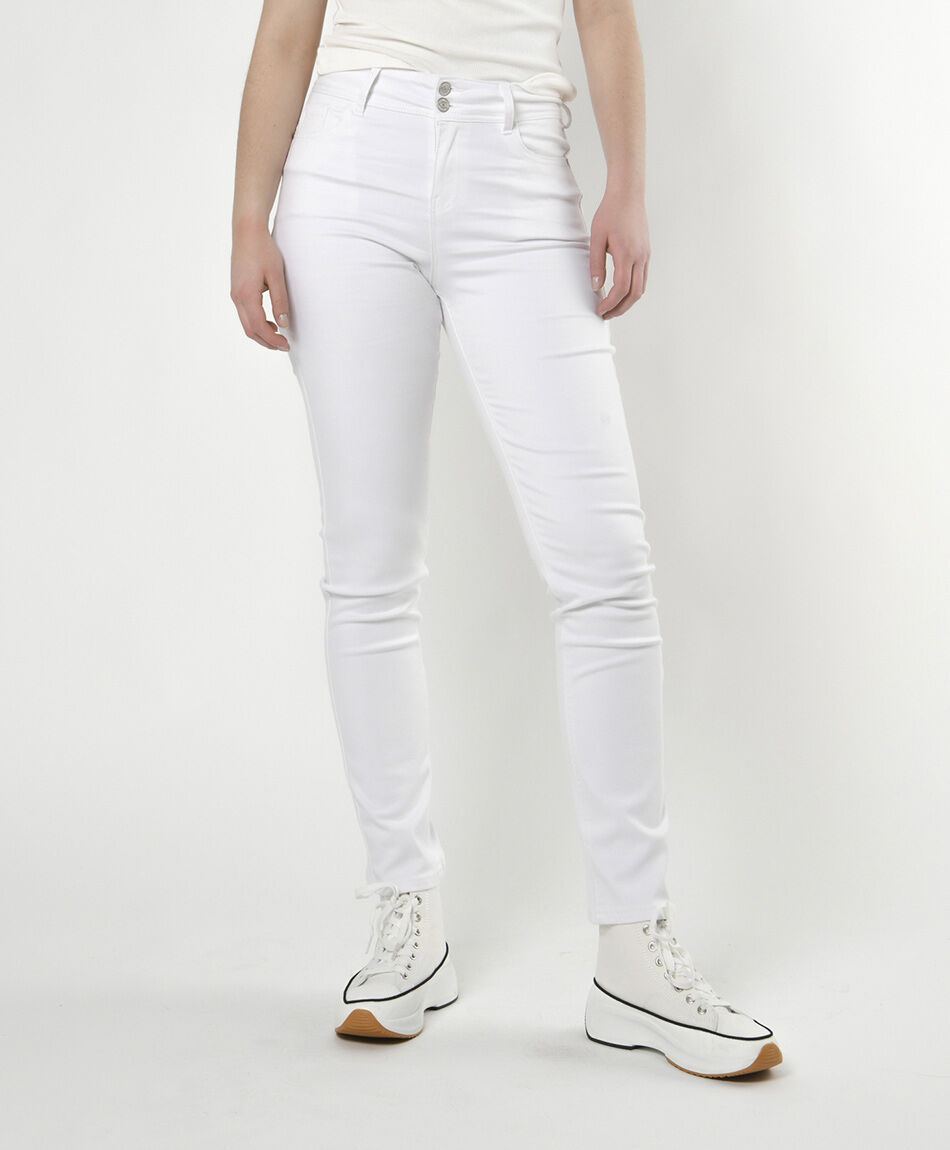 Jeans mujer blanco skinny fit