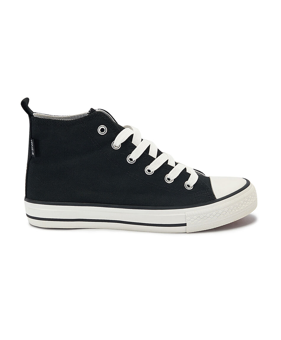 Zapatilla mujer ca&ntilde;a alta lisa