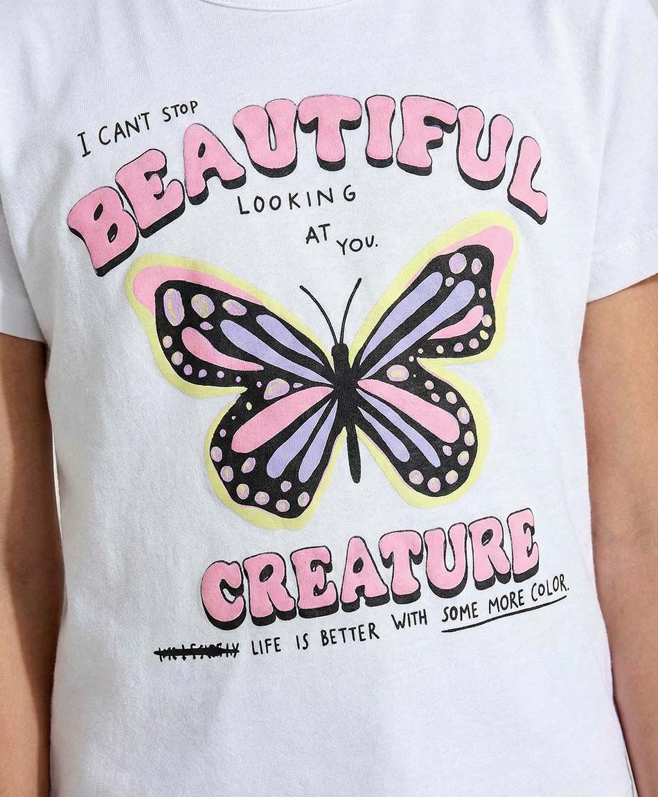 Remera ni&ntilde;a mariposa
