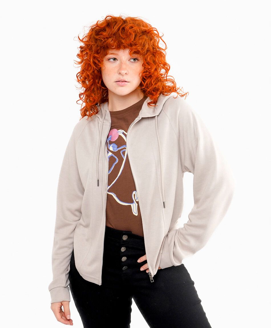 Buzo mujer liso grey