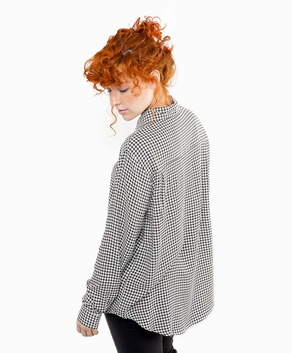 Camisa mujer pied de poule