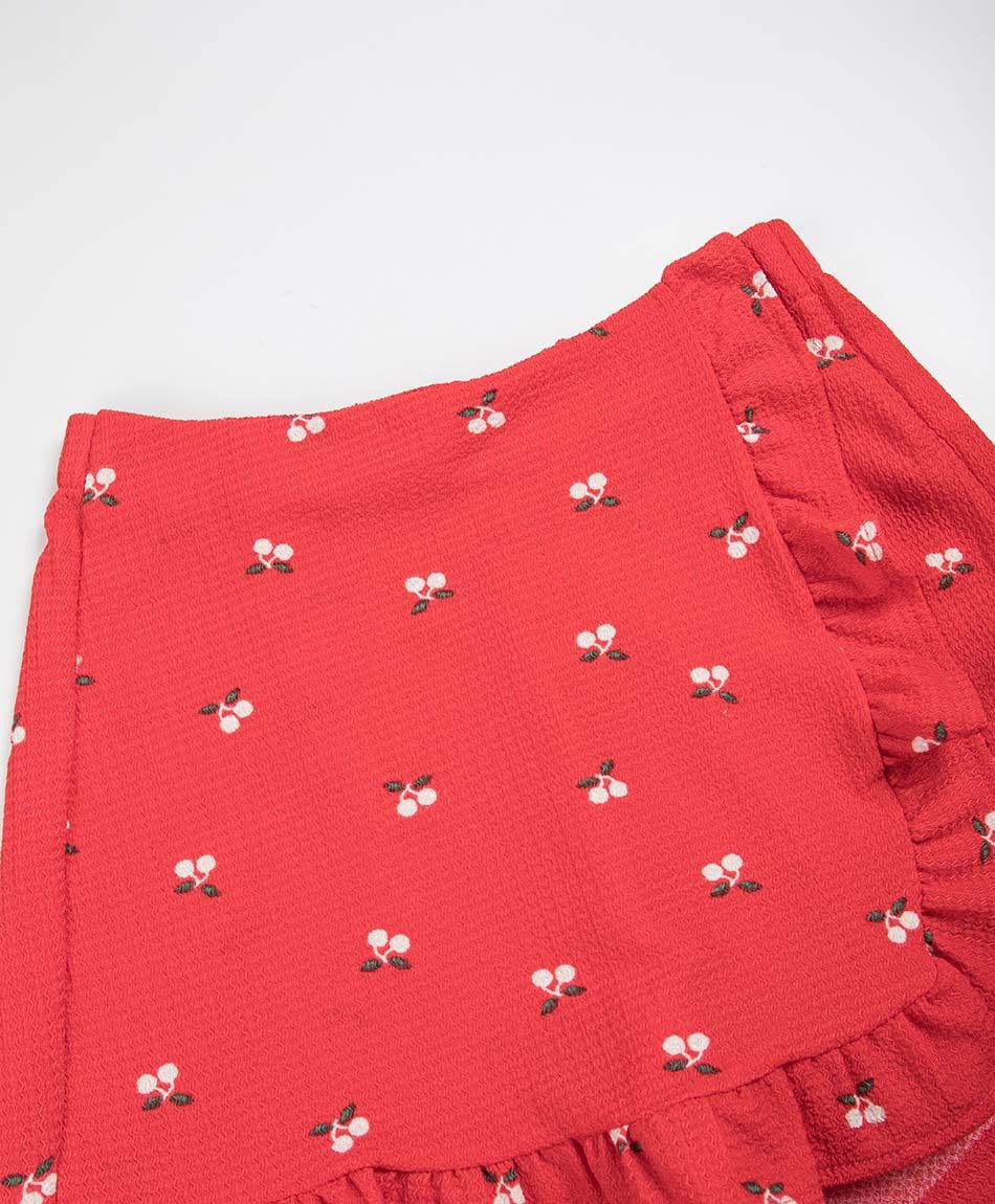 Short ni&ntilde;a pollera florcitas