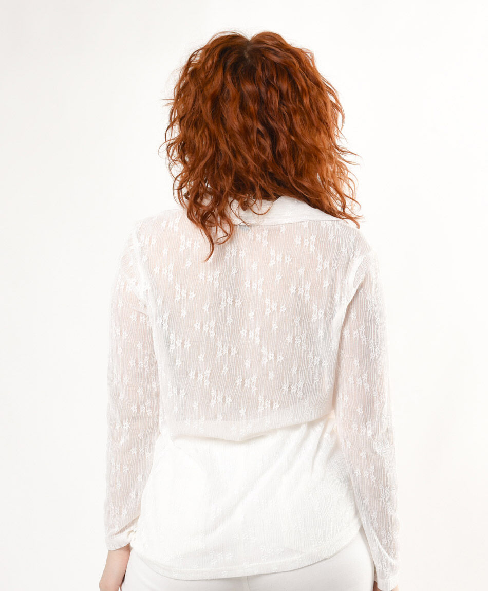 Blusa mujer encajes florcitas