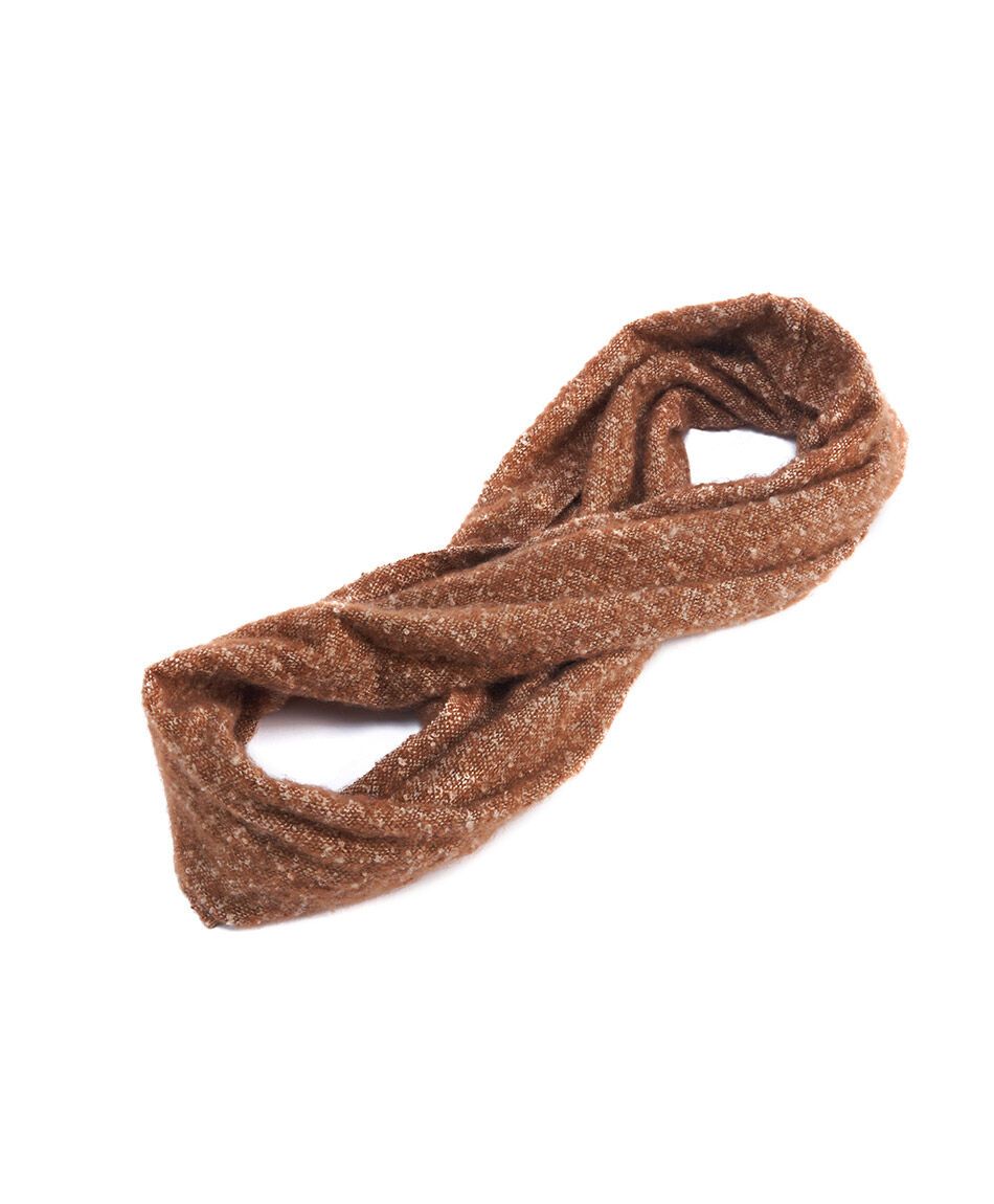 Cuello mujer tejido melange brown