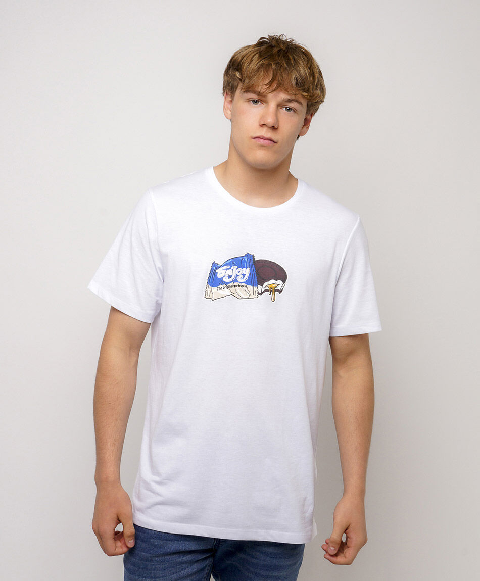 Remera hombre manga corta estampada enjoy