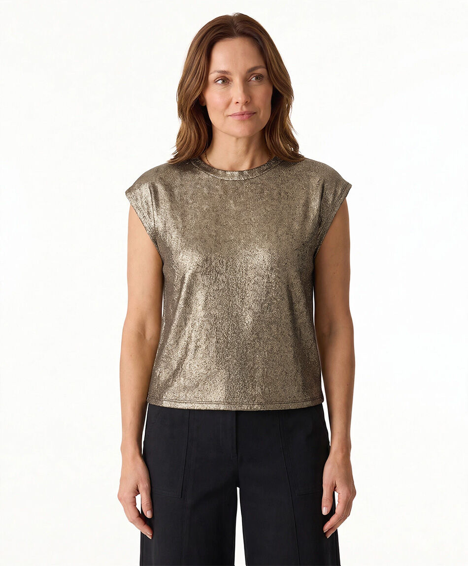 Remera mujer dorada