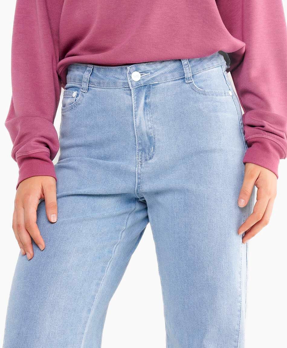 Jeans mujer wide leg  costuras