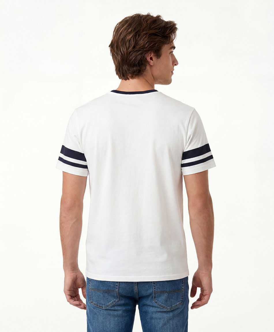 Remera hombre lineas mangas