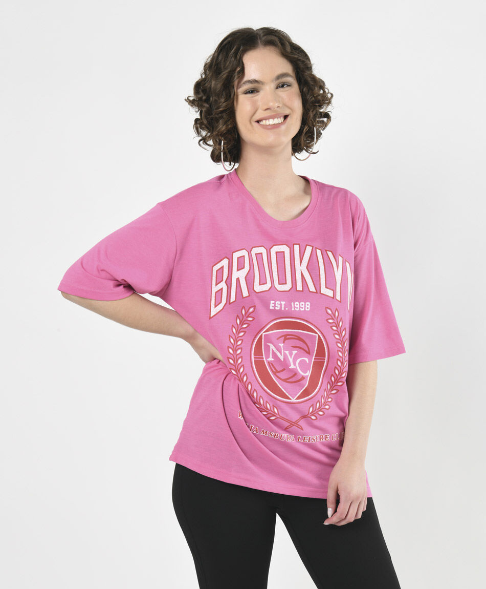 Polera deportiva mujer brooklyn oversize