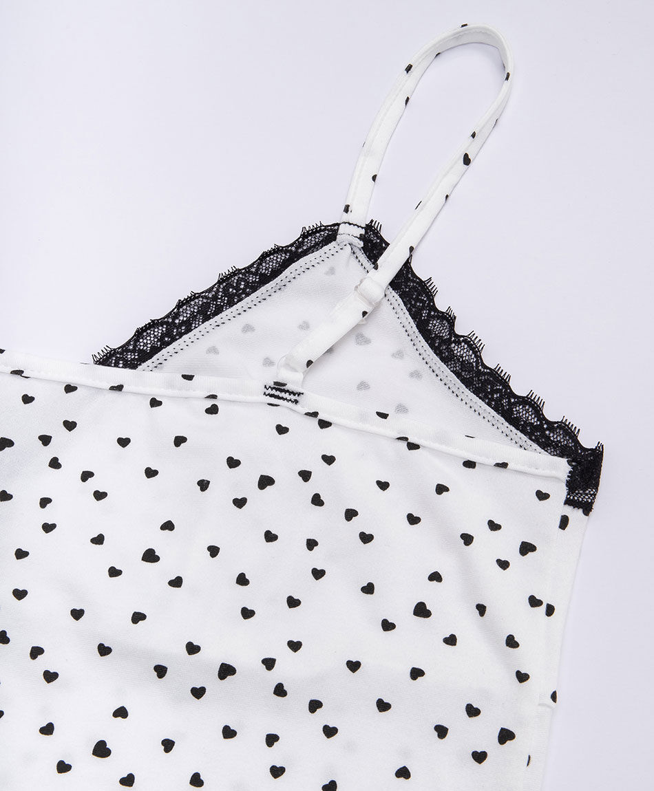 Baby doll mujer corazones black