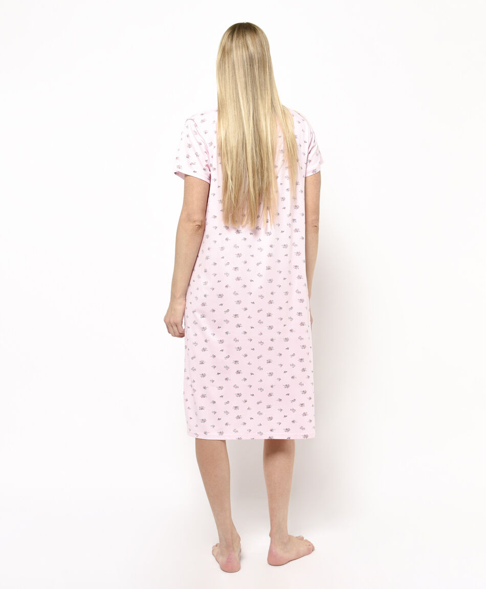 Camisa de dormir mujer florcitas rosada