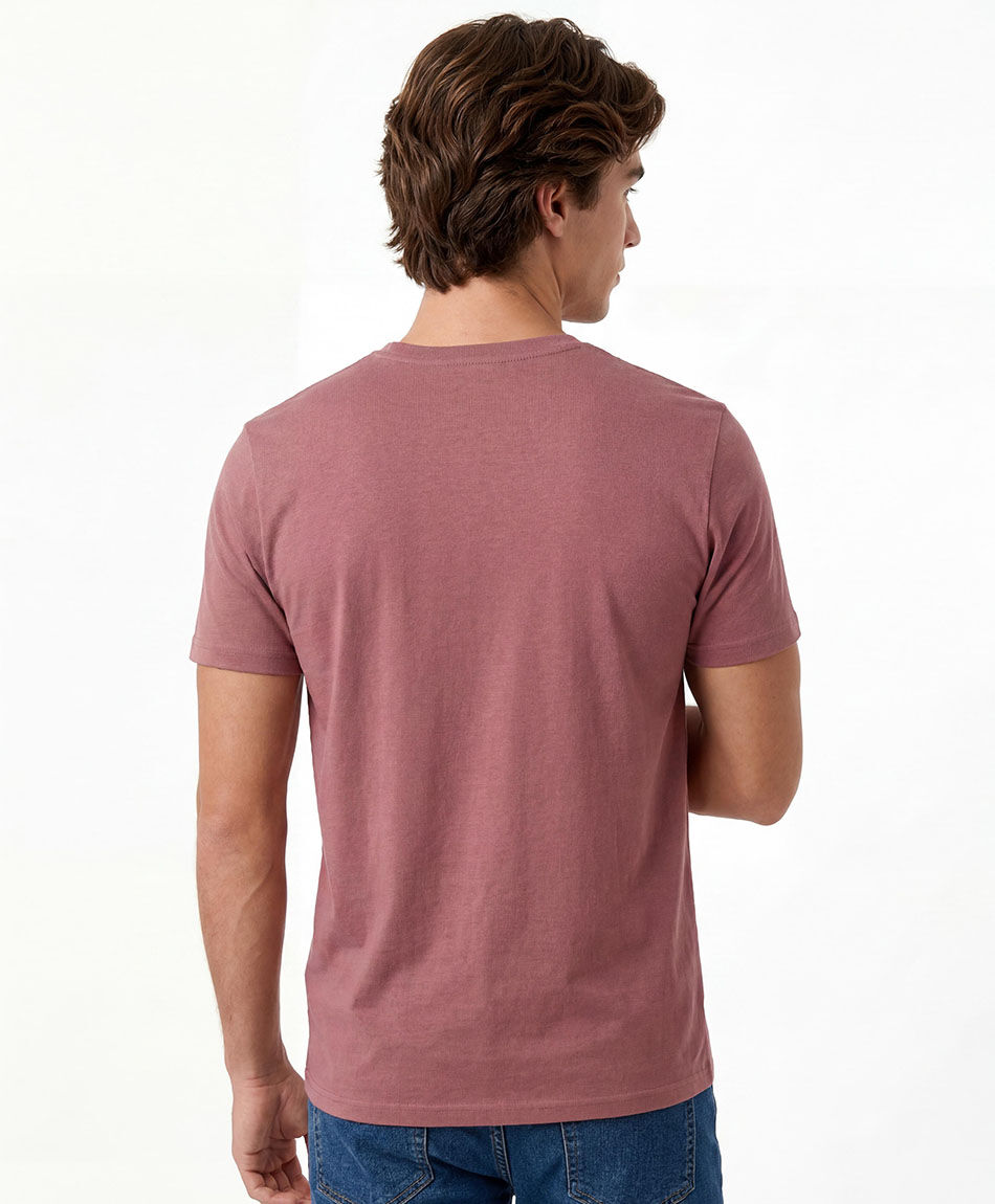 Remera hombre parche manga lisa