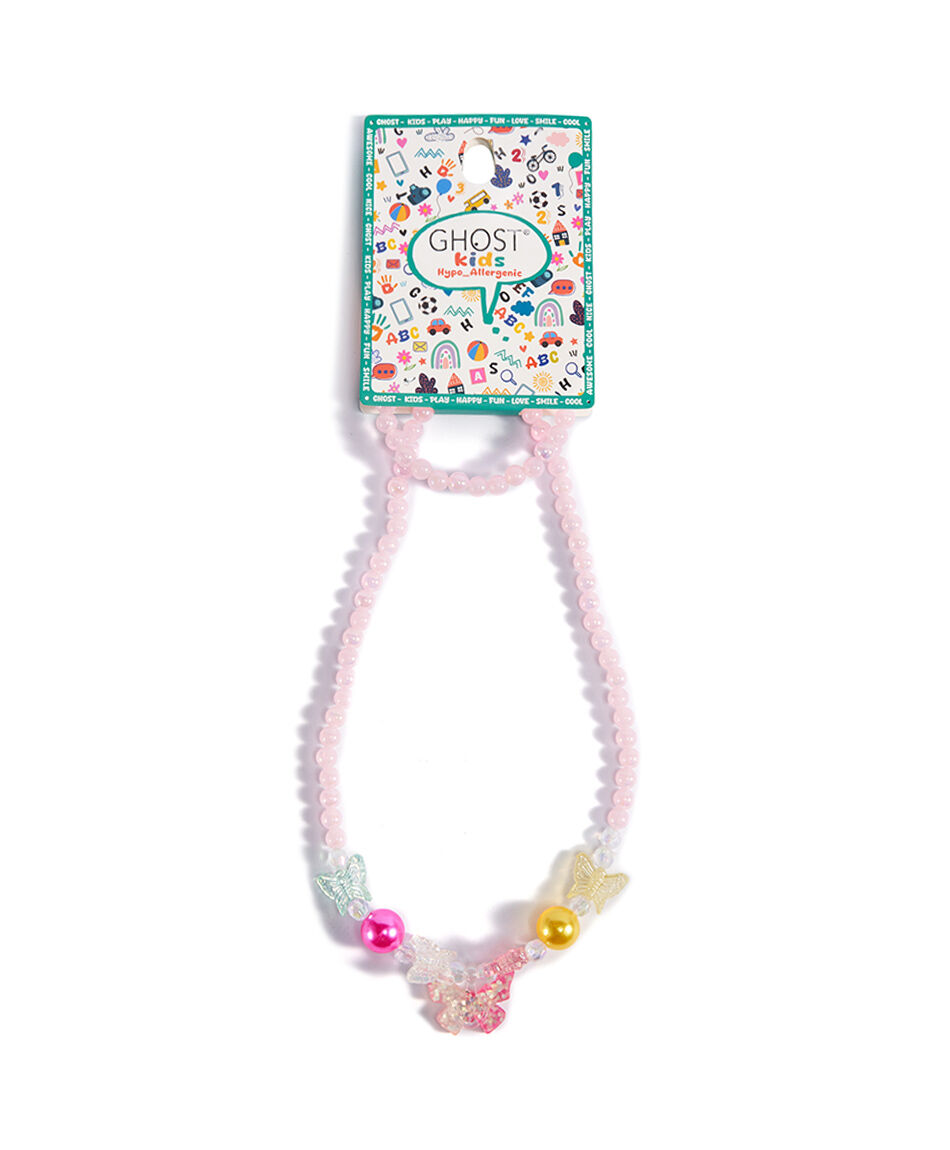 Set collar + pulsera infantil mariposa