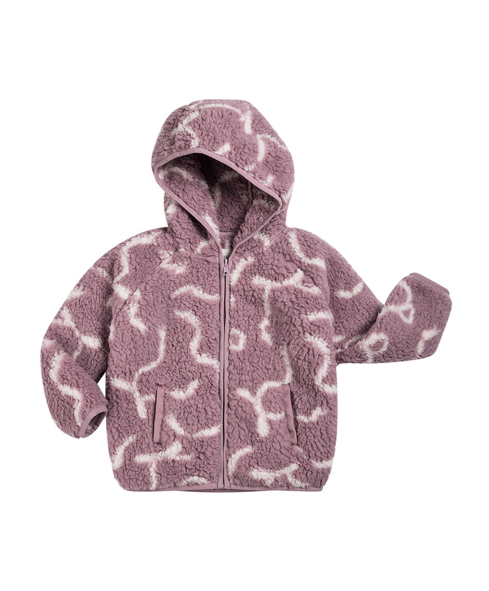 Poler&oacute;n beb&eacute; sherpas rosa oscuro