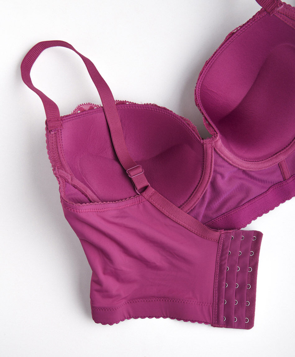 Corpi&ntilde;o mujer push up encajes corset