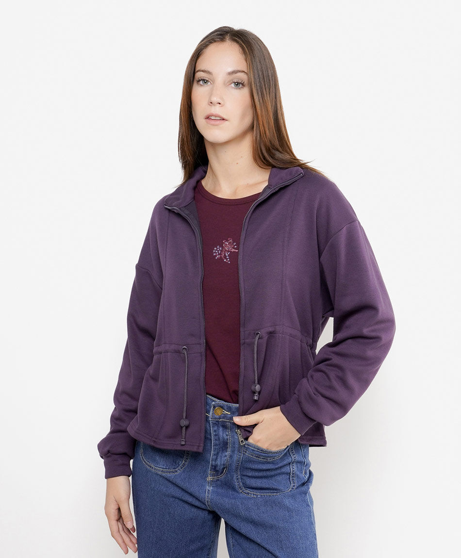 Campera mujer lazo cintura
