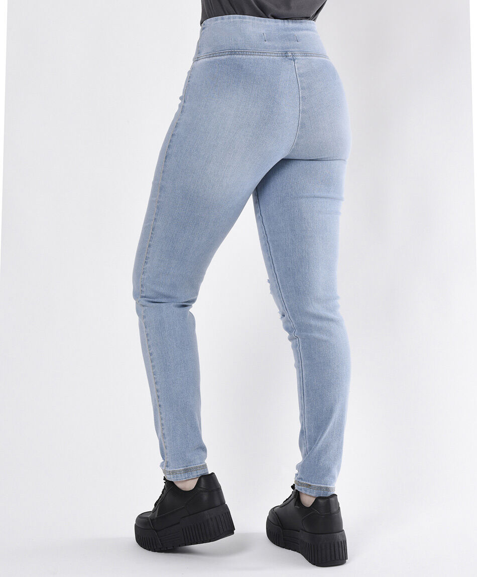Jeans mujer pretina ancha skinny fit