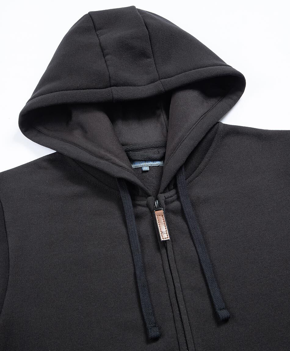 Poler&oacute;n escolar con pu&ntilde;os elasticados negro