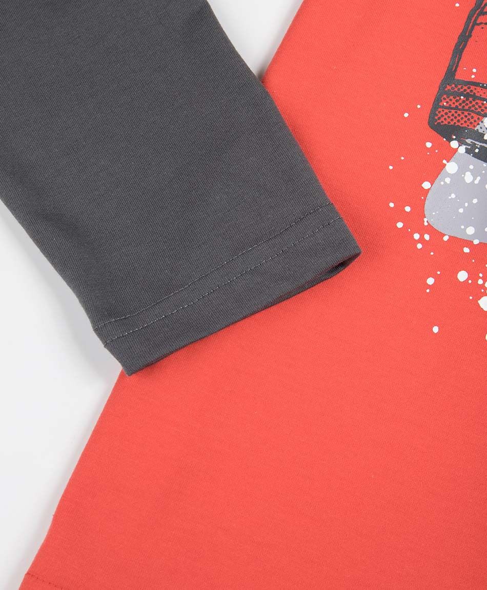 Remera ni&ntilde;o manga larga good vibes