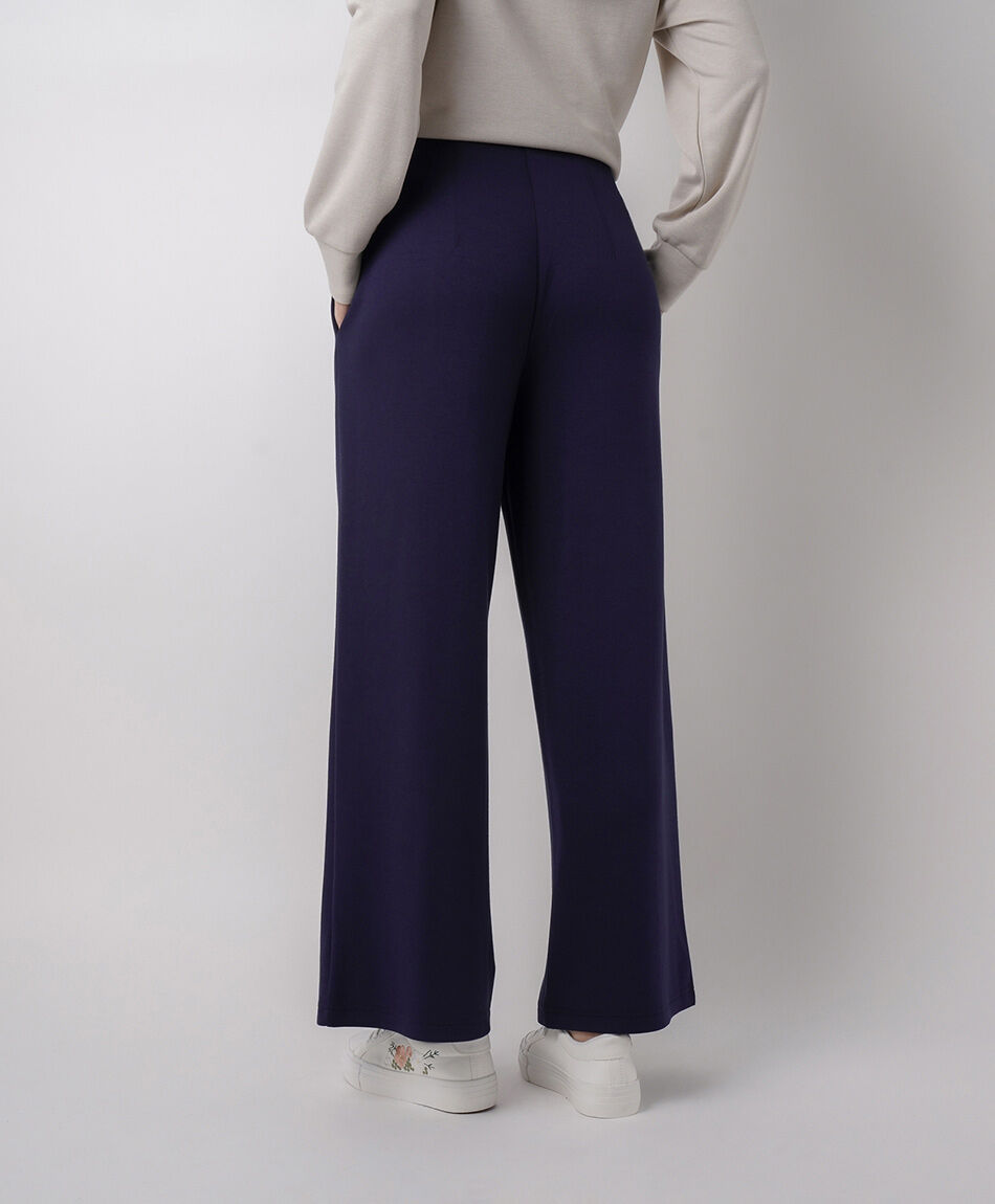 Pantal&oacute;n mujer costuras azul