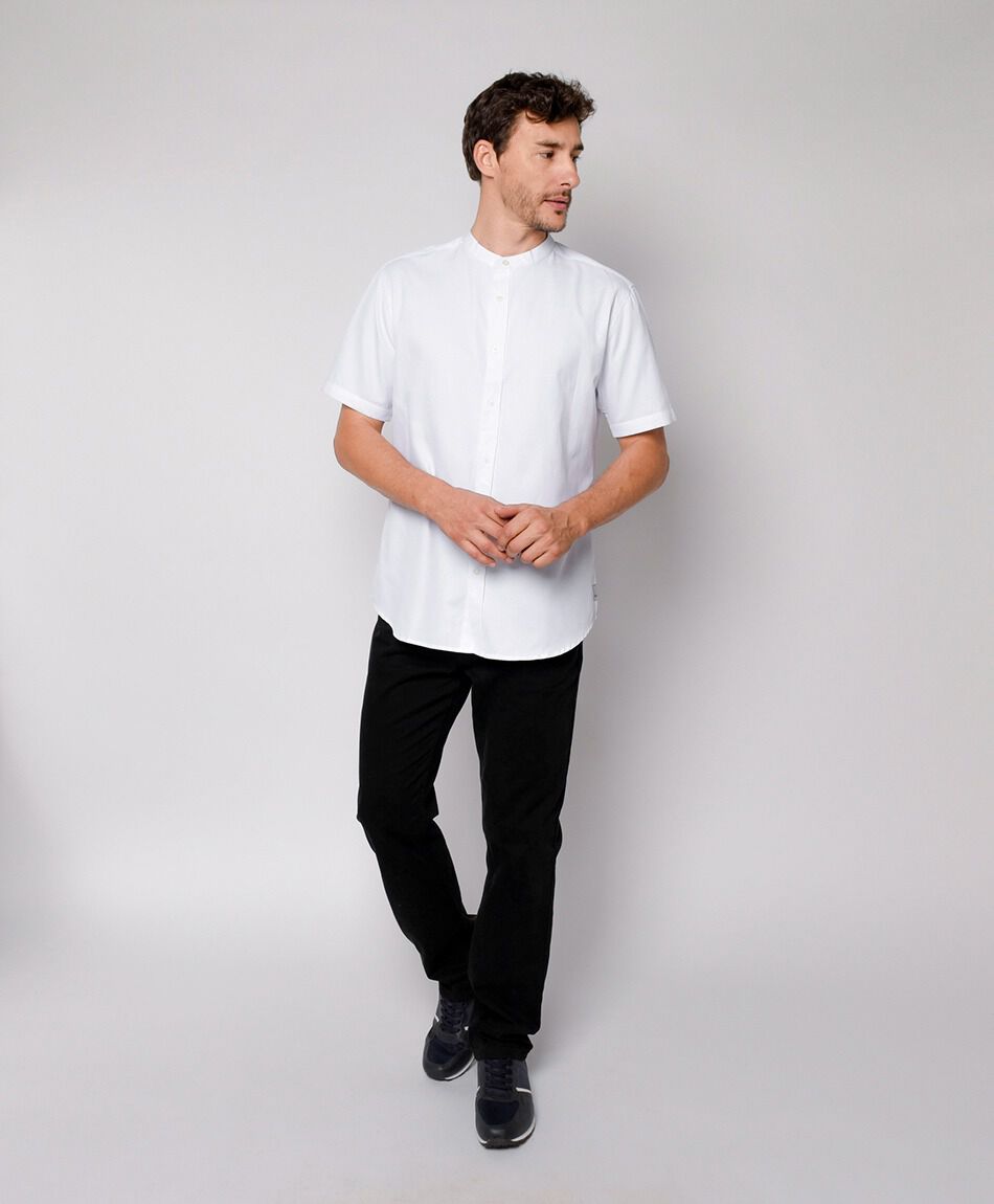 Camisa hombre cuello mao