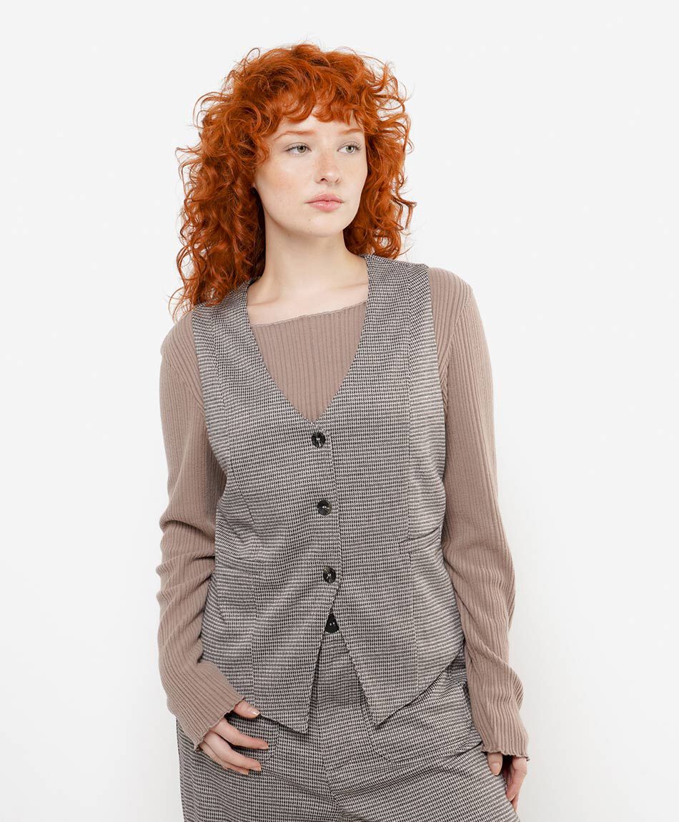 Vest mujer dise&ntilde;o vintage rayas