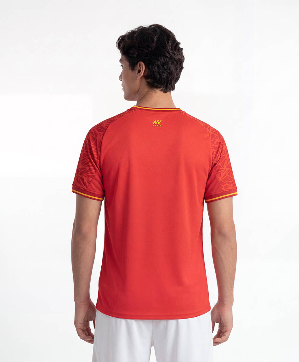 Remera deportiva hombre f&uacute;tbol roja