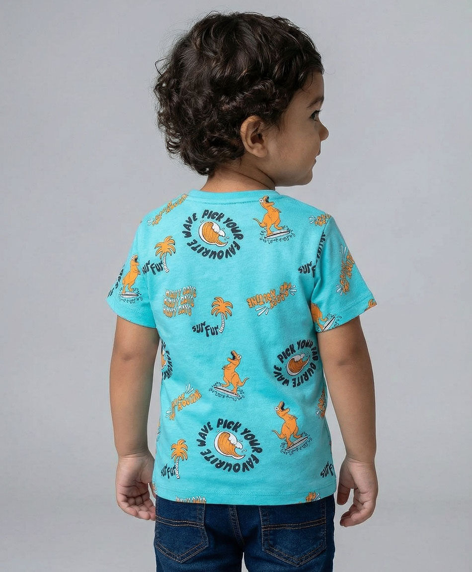 Remera beb&eacute; dinosaurio surf