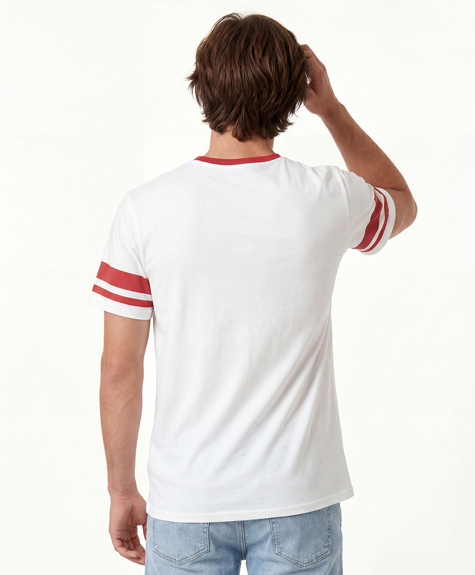 Remera hombre lineas mangas