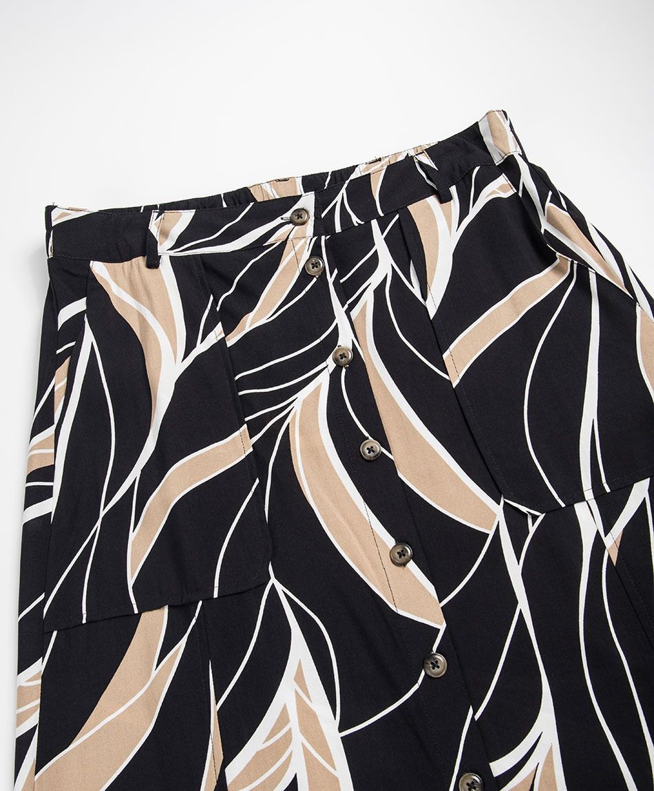 Falda mujer print bolsillos