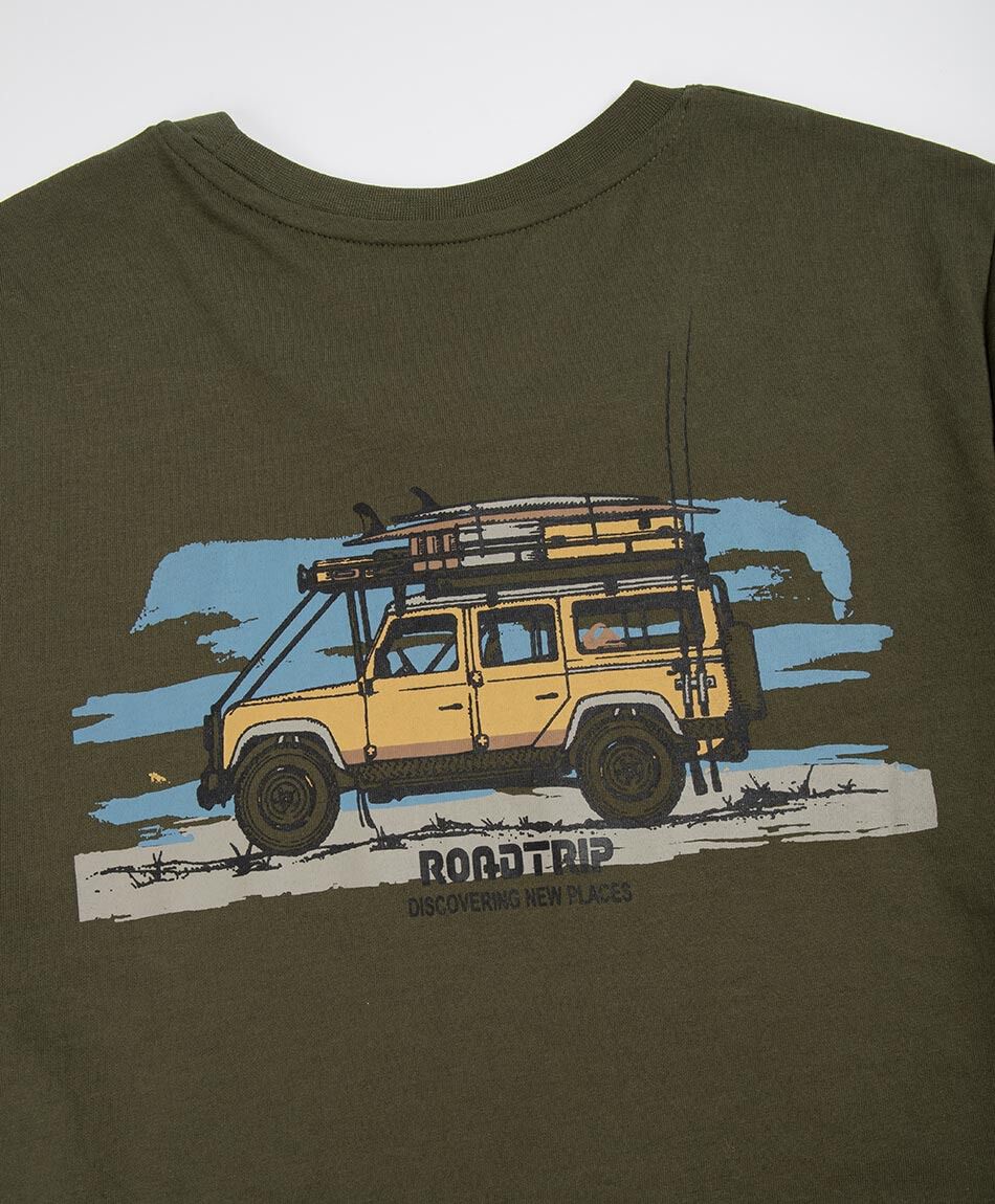 Remera hombre doble estampado jeep