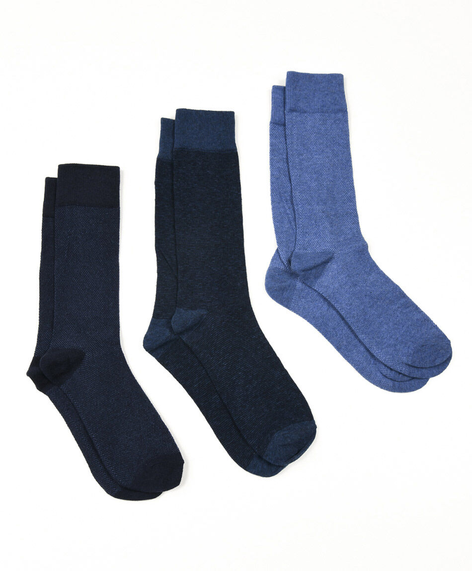 Pack 3 calcetines hombre azules