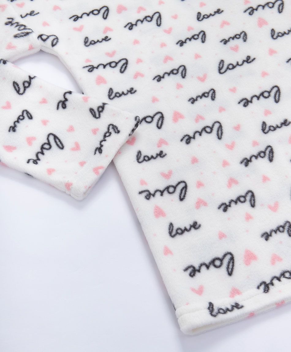 Pijama mujer micropolar letras