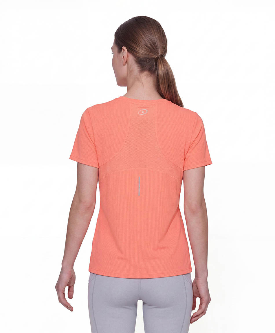 Remera deportiva mujer lisa coral
