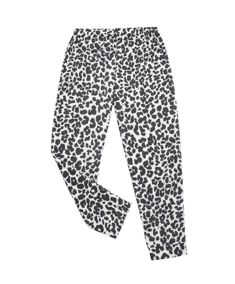 Pijama mujer animal print black and white