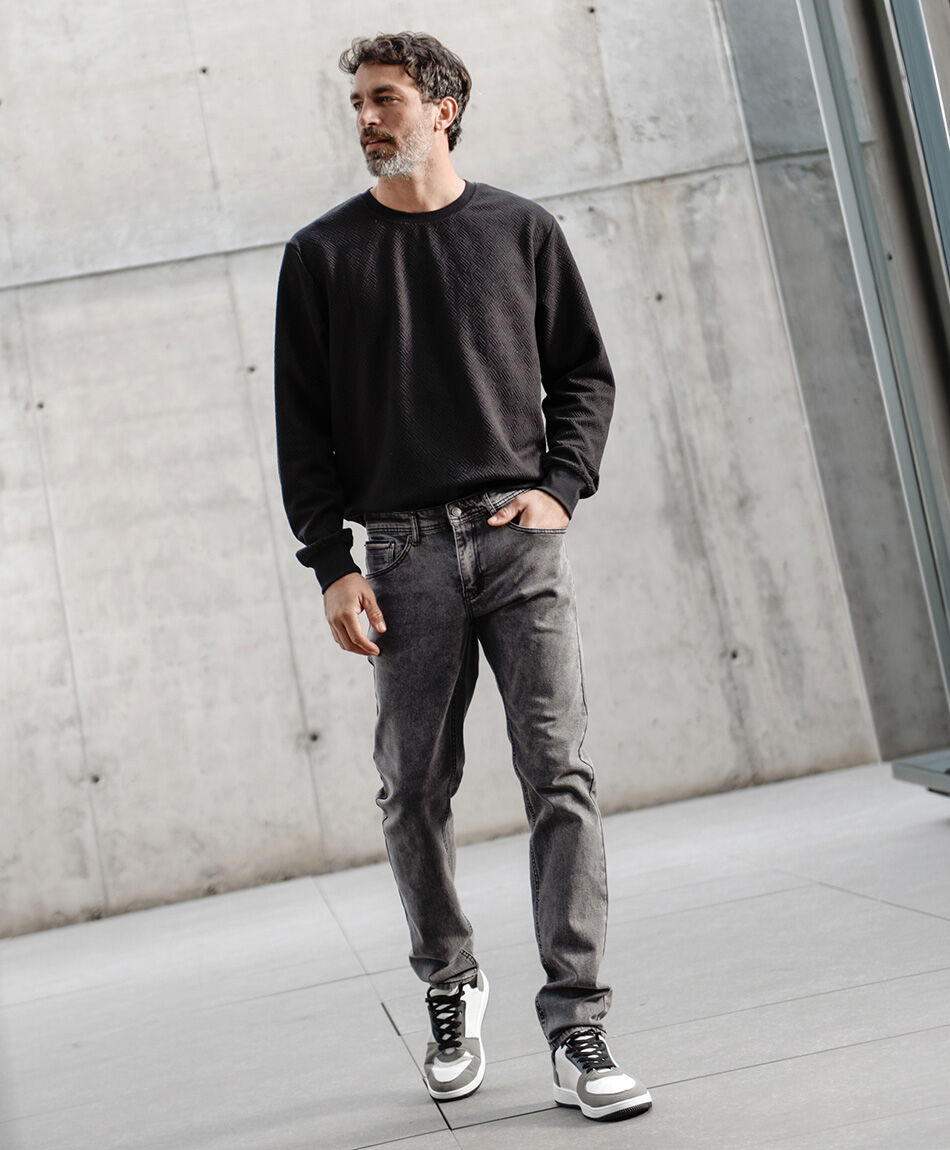 Jeans hombre skinny gris