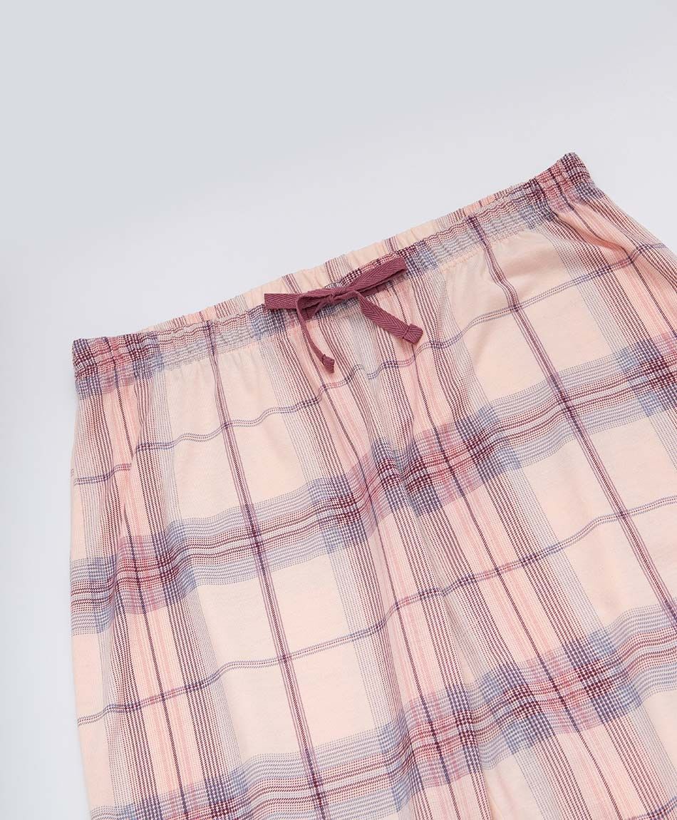 Pijama mujer pantal&oacute;n escoc&eacute;s