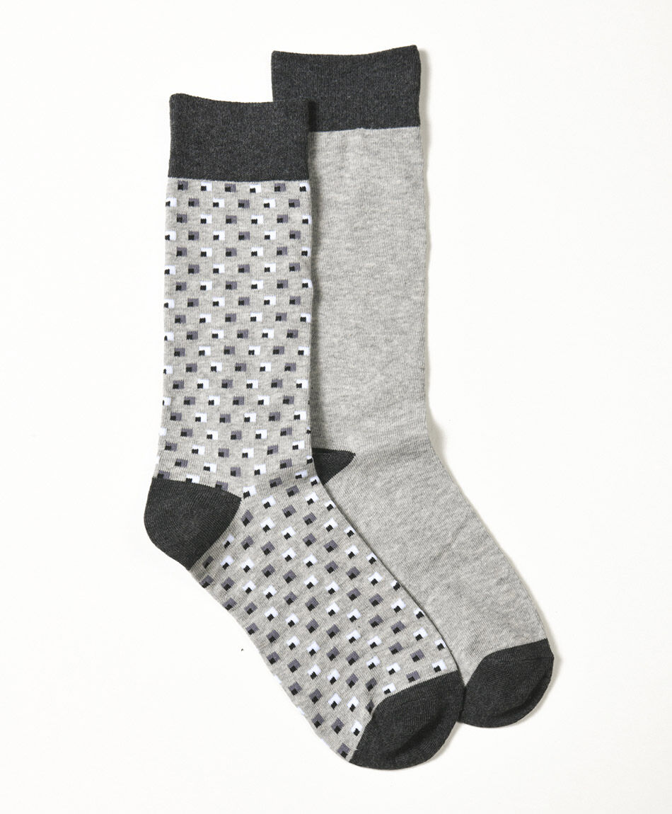 Pack 2 medias hombre mini cuadros