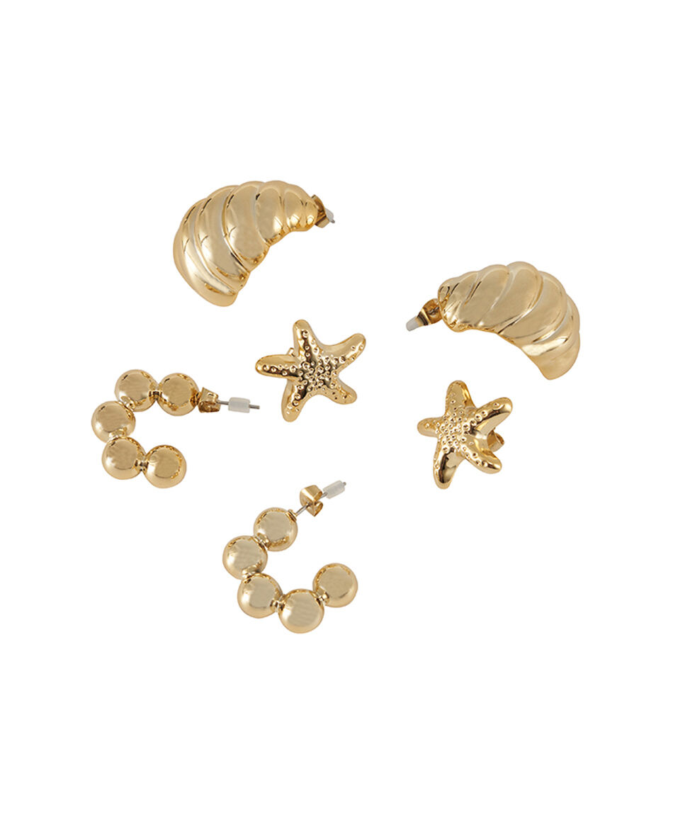 Set 3 aros mujer mar