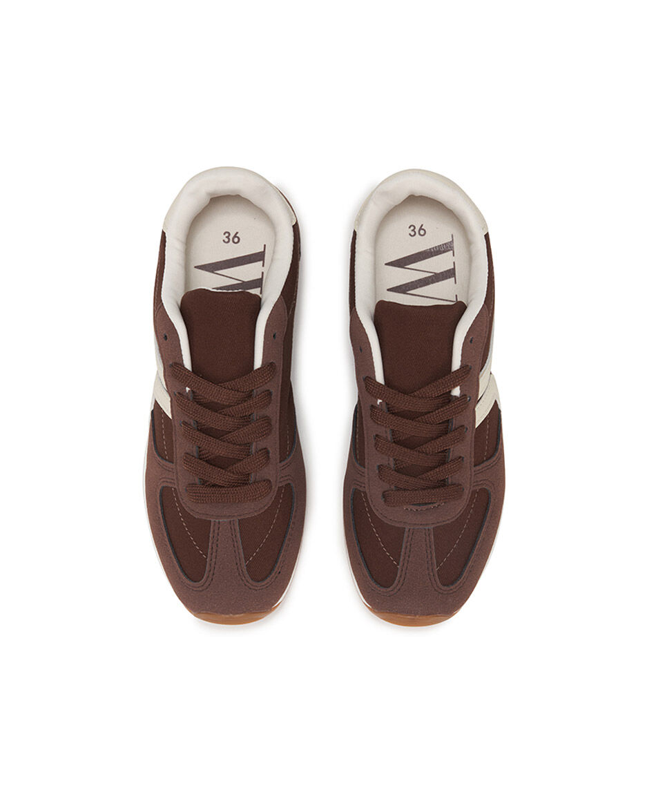 Zapatilla mujer retro mocca
