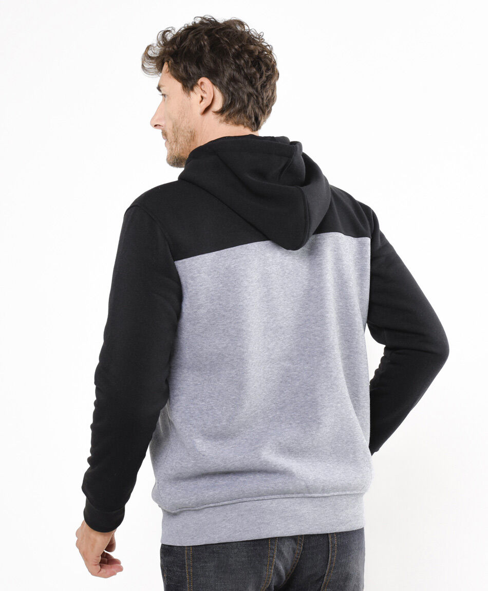 Buzo hombre gris y negro