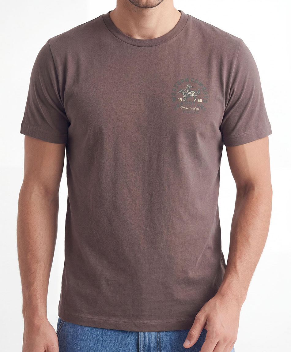 Remera hombre estampado western