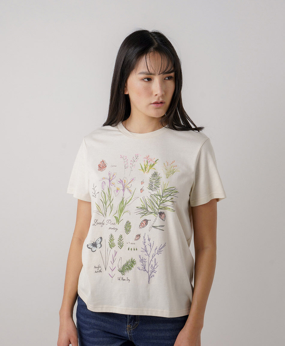 Remera mujer semillas y flores