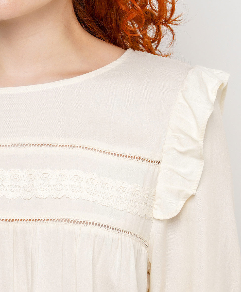 Camisa mujer vuelos laterales