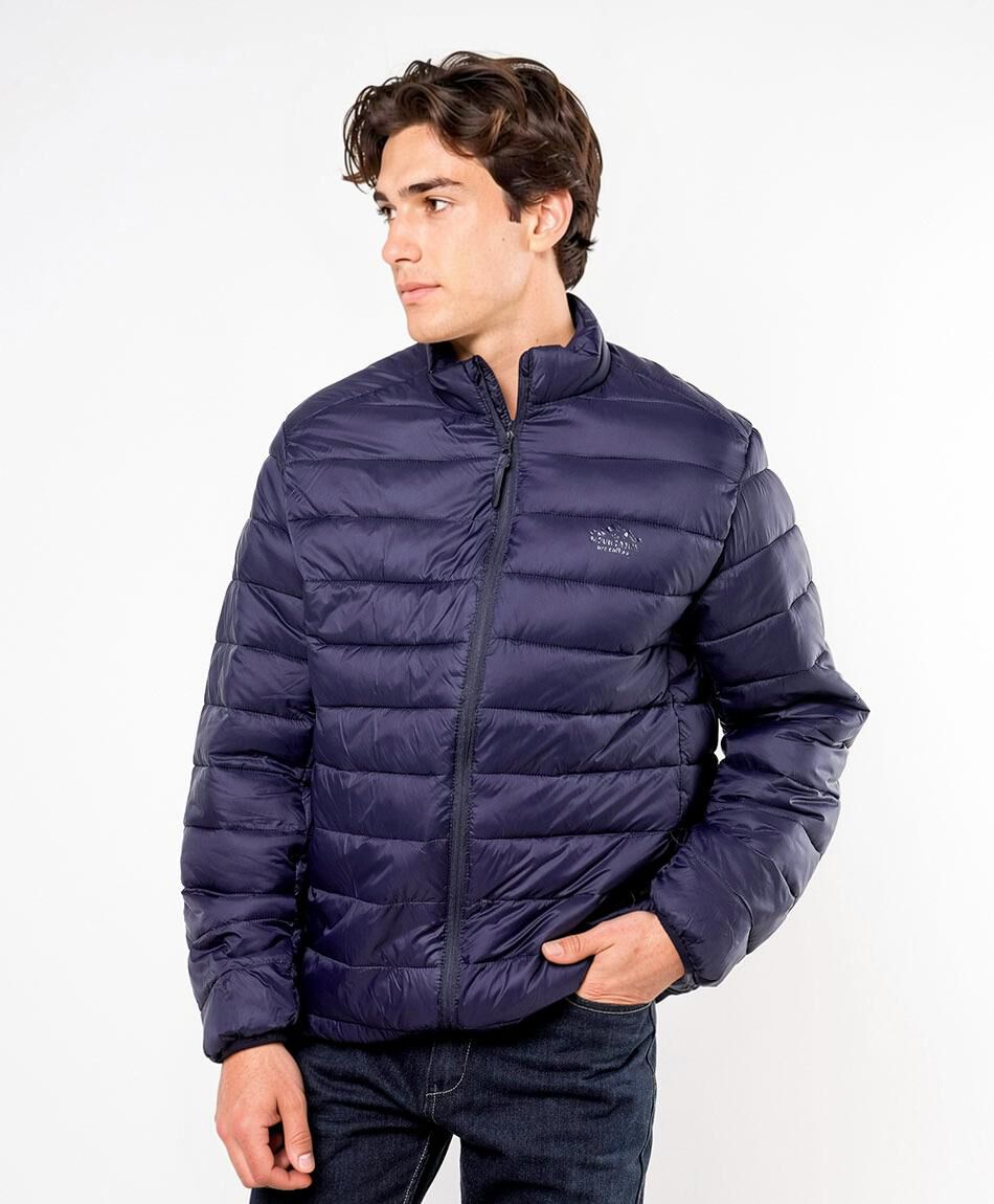 Parka hombre sin gorro azul