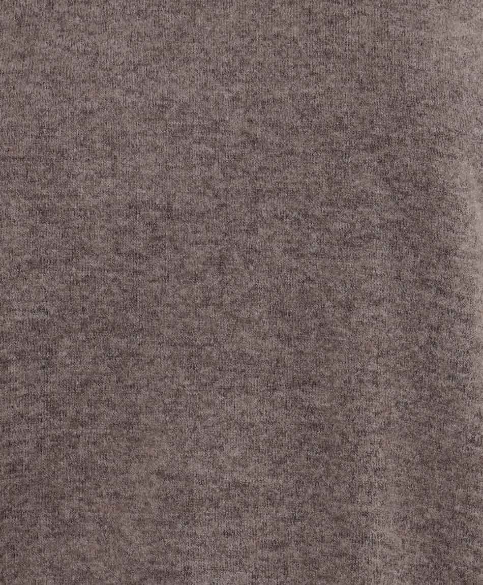 Remera mujer lanosa botones caf&eacute;
